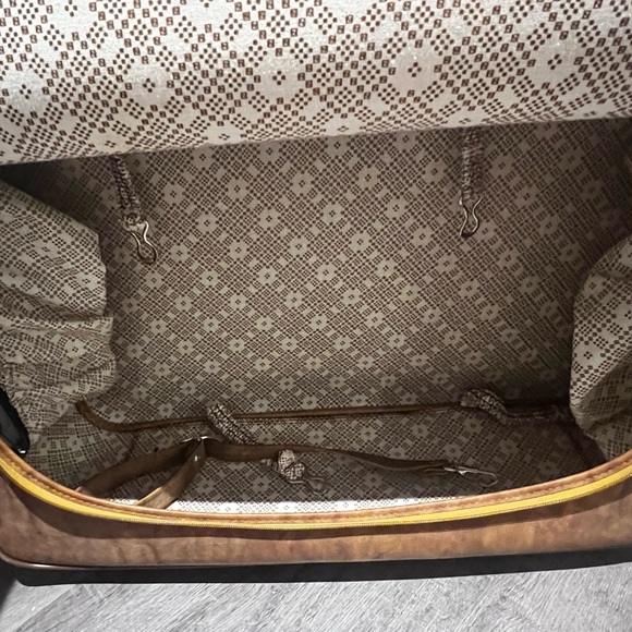 Vintage Brown Leather Jetliner suitcases with original tags! - Picture 5 of 7